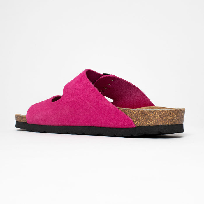 Bayton Sandales 2 Brides Atlas Fuchsia En Cuir Suédé Bayton Femme