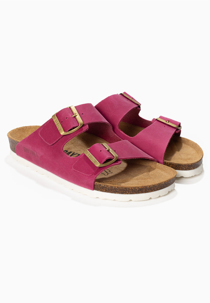 Bayton Sandales 2 Brides Atlas Fuschia 100% Cuir Bayton Femme