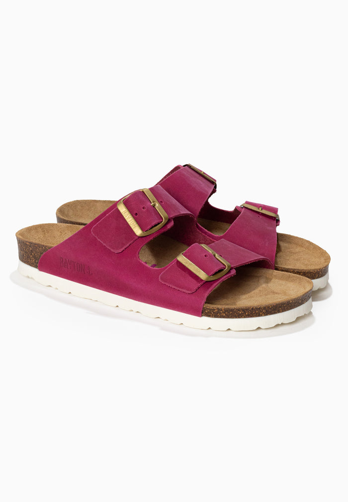 bayton Sandales 2 Brides Atlas Fuschia 100% Cuir Bayton femme