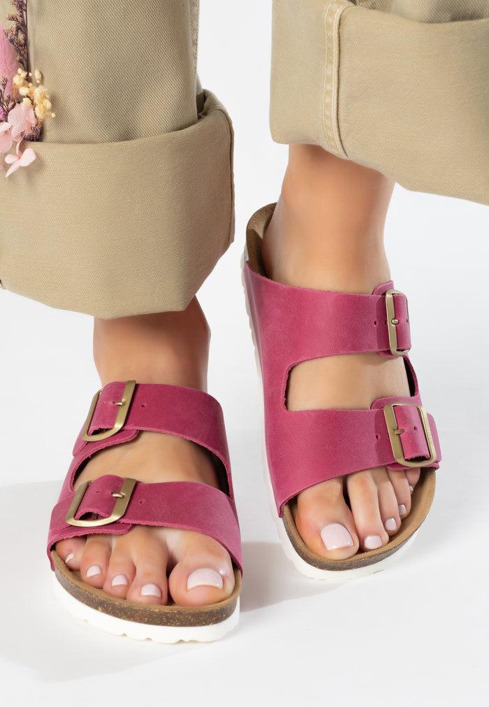 bayton Sandales 2 Brides Atlas Fuschia 100% Cuir Bayton femme