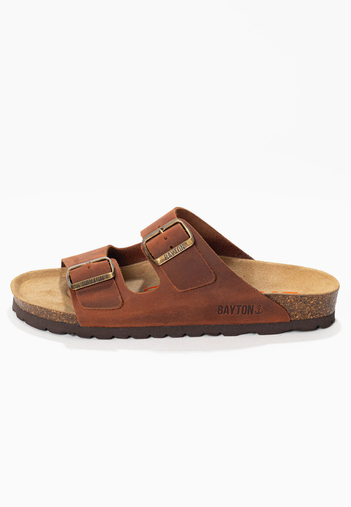 Bayton Sandales 2 Brides Atlas Marron 100% Cuir Bayton Femme