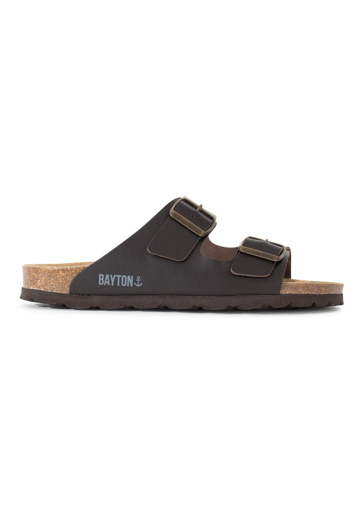 Bayton Sandales 2 Brides Atlas Marron Foncé Bayton Homme