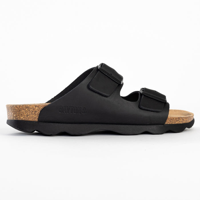Bayton Sandales 2 Brides Atlas Noir 100% Cuir Bayton Femme