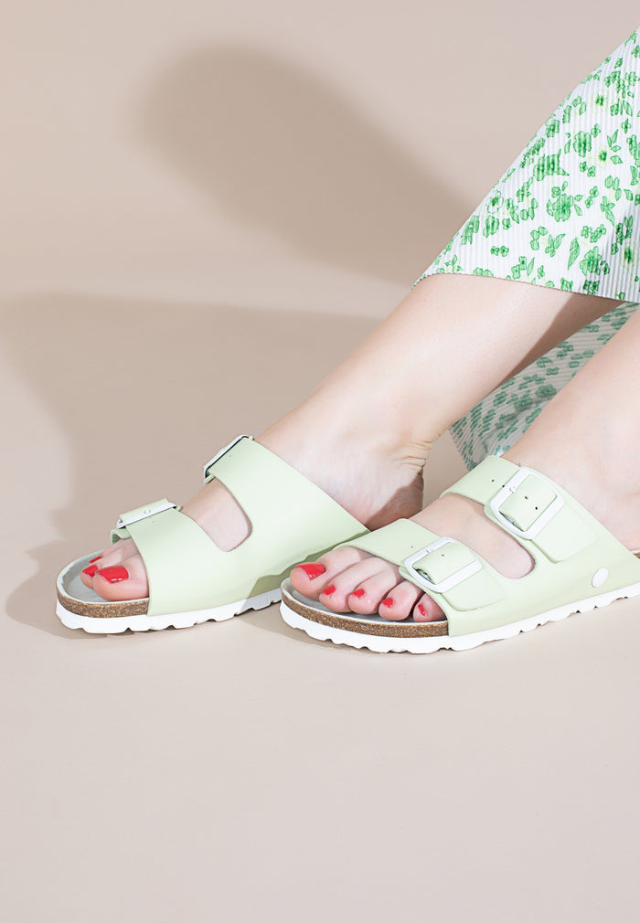 Bayton Sandales 2 Brides Atlas Pistache Bayton Femme