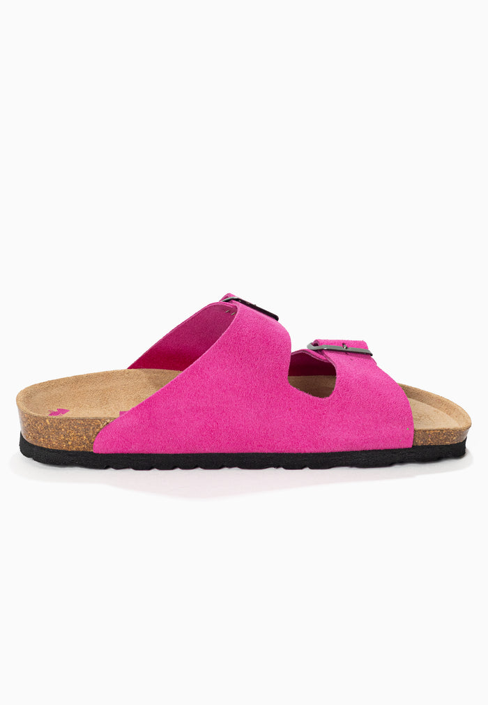 Bayton Sandales 2 Brides Atlas Rose En Cuir Suédé Bayton Femme
