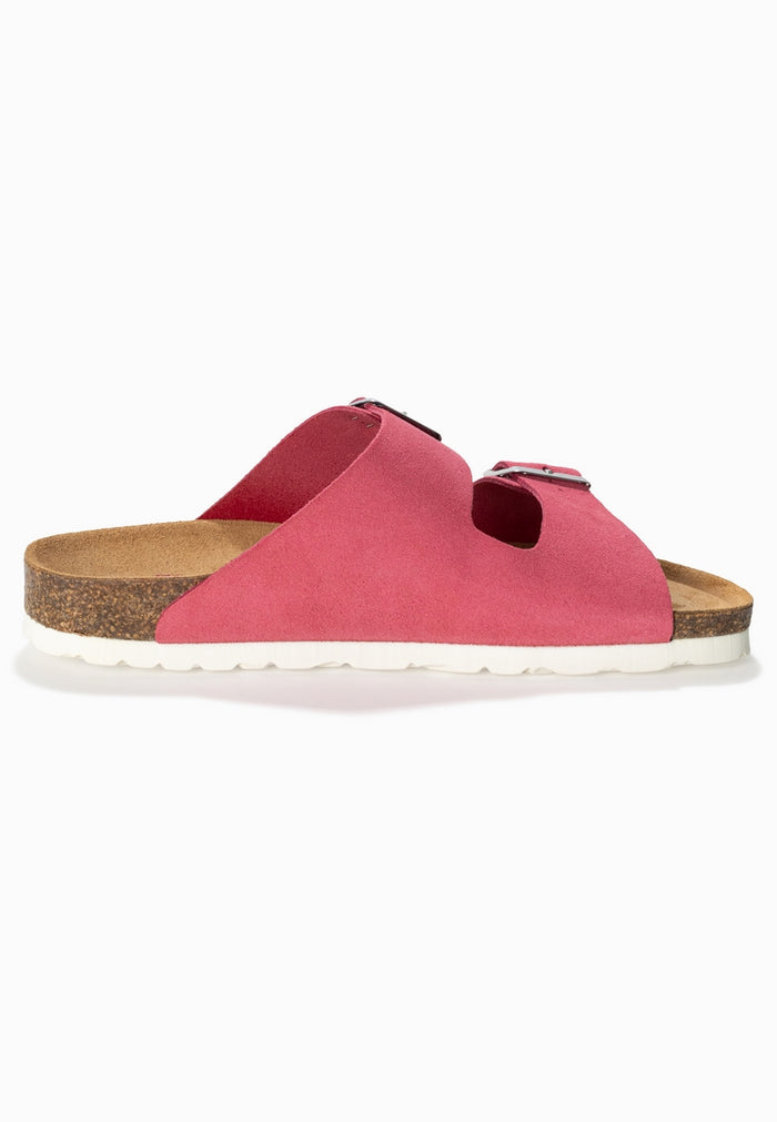 Bayton Sandales 2 Brides Atlas Rose En Cuir Suédé Bayton Femme