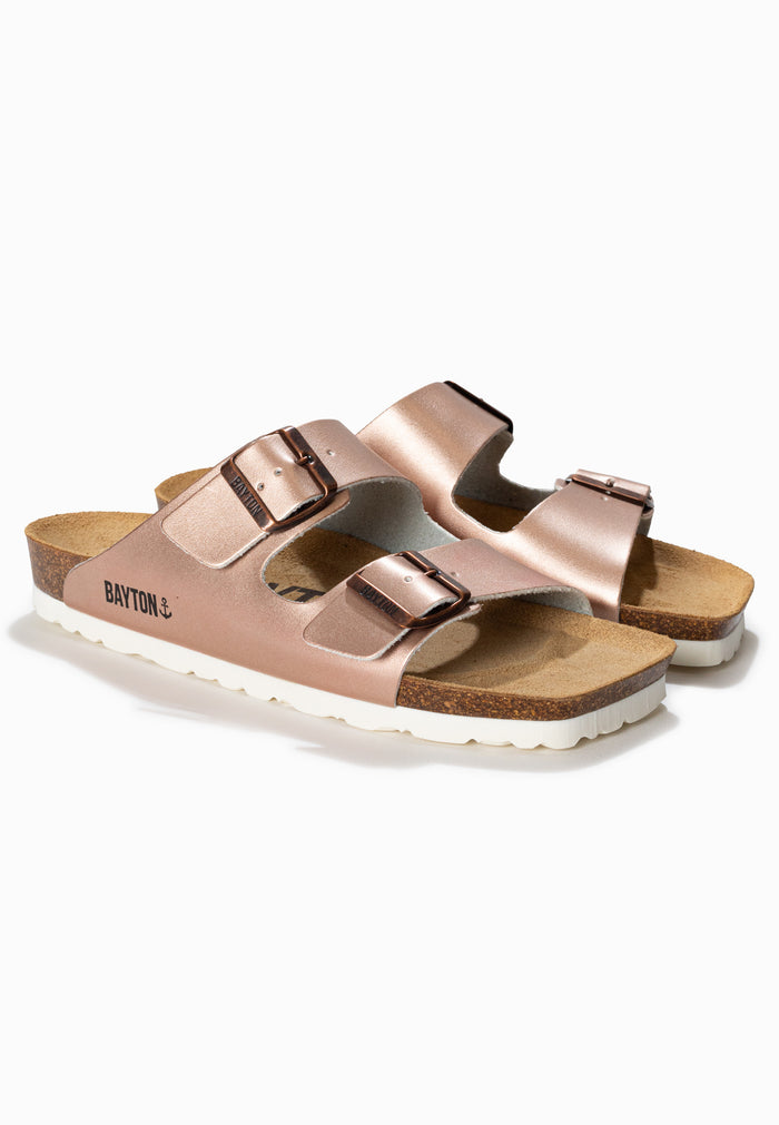 bayton Sandales 2 Brides Atlas Rose Gold Bayton femme