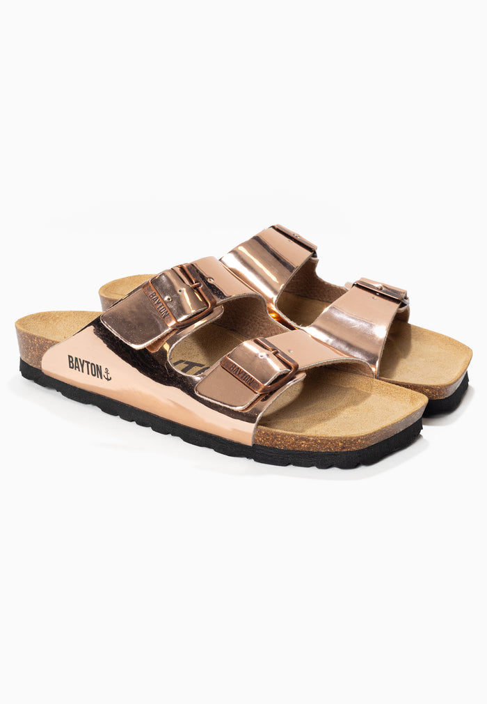 bayton Sandales 2 Brides Atlas Rose Gold Bayton femme