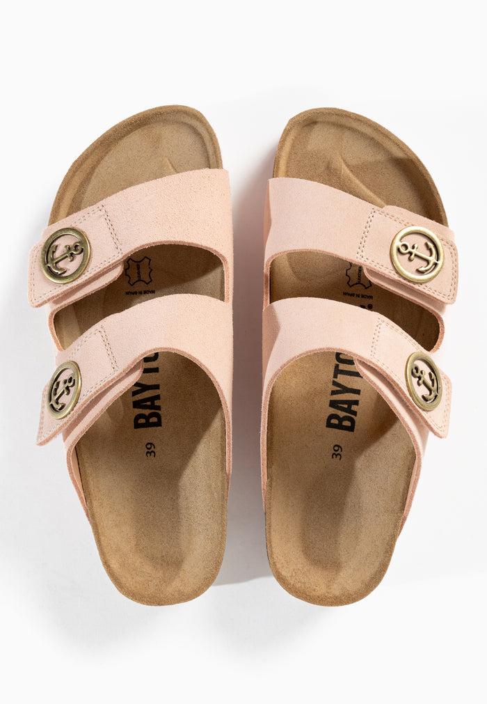 Bayton Sandales 2 Brides Belinda Rose En Cuir Suédé Bayton Femme