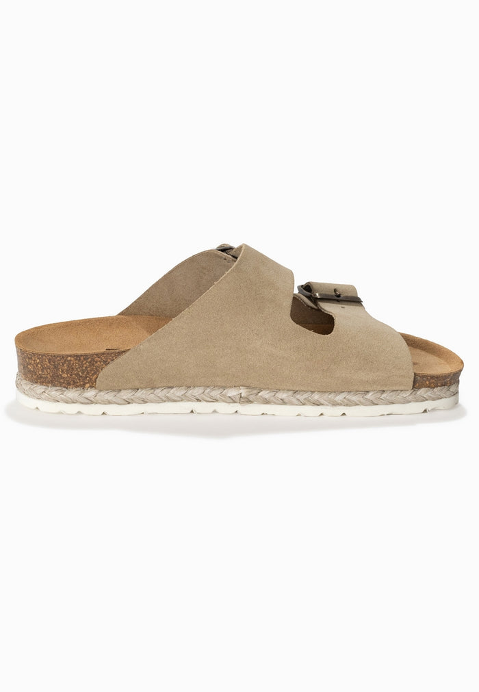 Bayton Sandales 2 Brides Benalla Beige En Cuir Suédé Bayton Femme