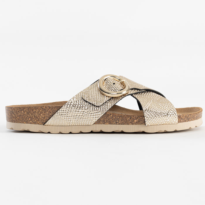 Bayton Sandales 2 Brides Dushan Dorées Clair Bayton Femme