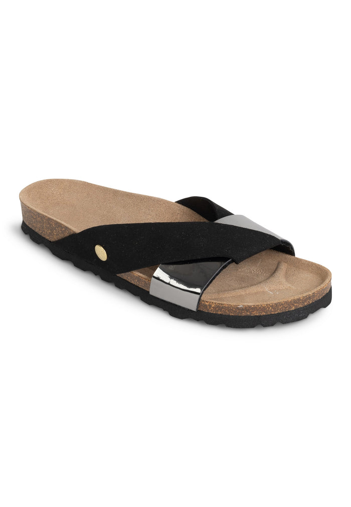 Bayton Sandales 2 Brides Figari Multibrides Anthracite Et Noir Bayton Femme