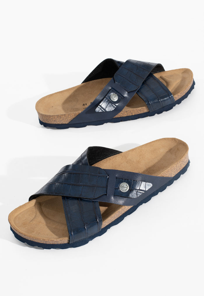 Bayton Sandales 2 Brides Gandhi Bleu Marine Bayton Homme