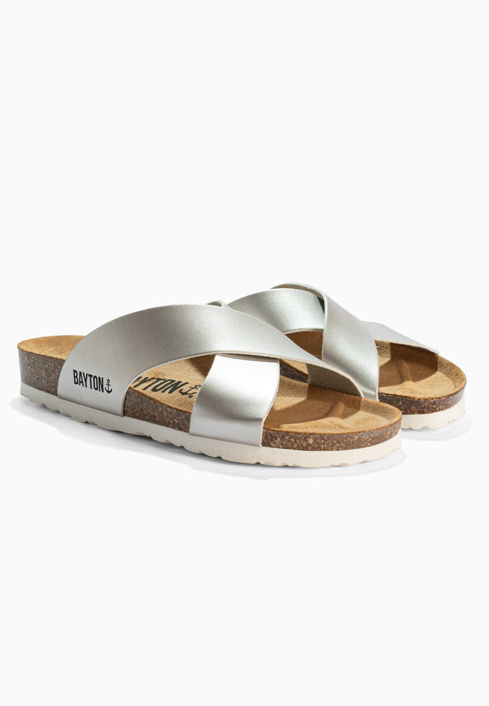 bayton Sandales 2 Brides Gomera Argent Bayton femme