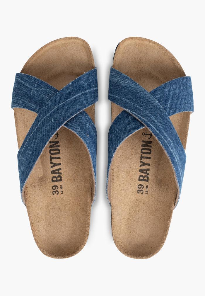 Bayton Sandales 2 Brides Gomera Bleu Denim Bayton Femme