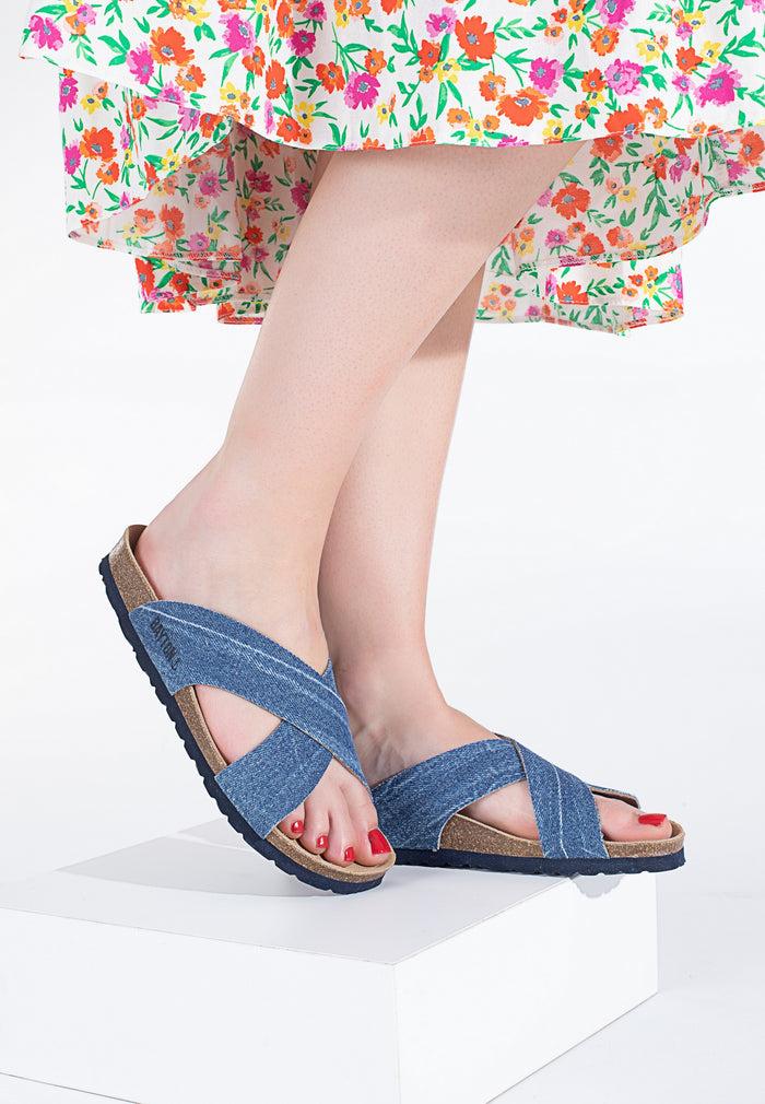 bayton Sandales 2 Brides Gomera Bleu Denim Bayton femme