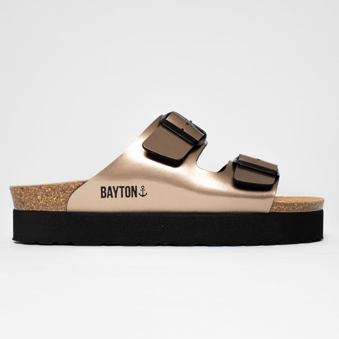 Bayton Sandales 2 Brides Hawai Or à Plateforme Bayton Femme