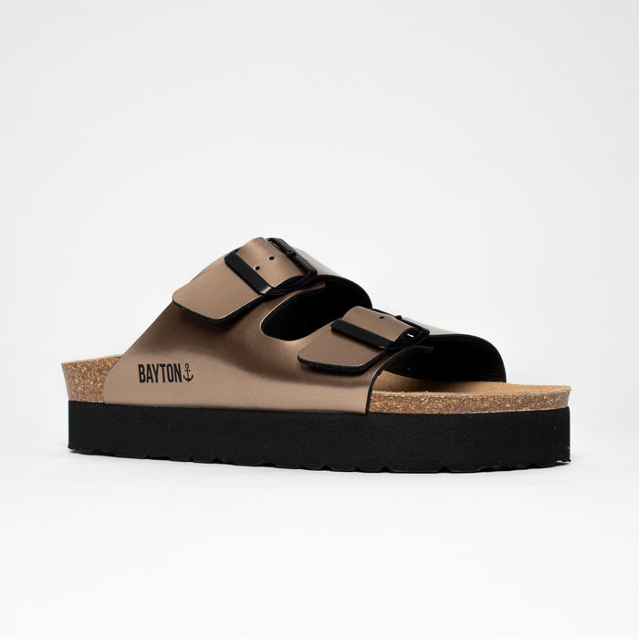 bayton Sandales 2 Brides Hawai Or à Plateforme Bayton femme