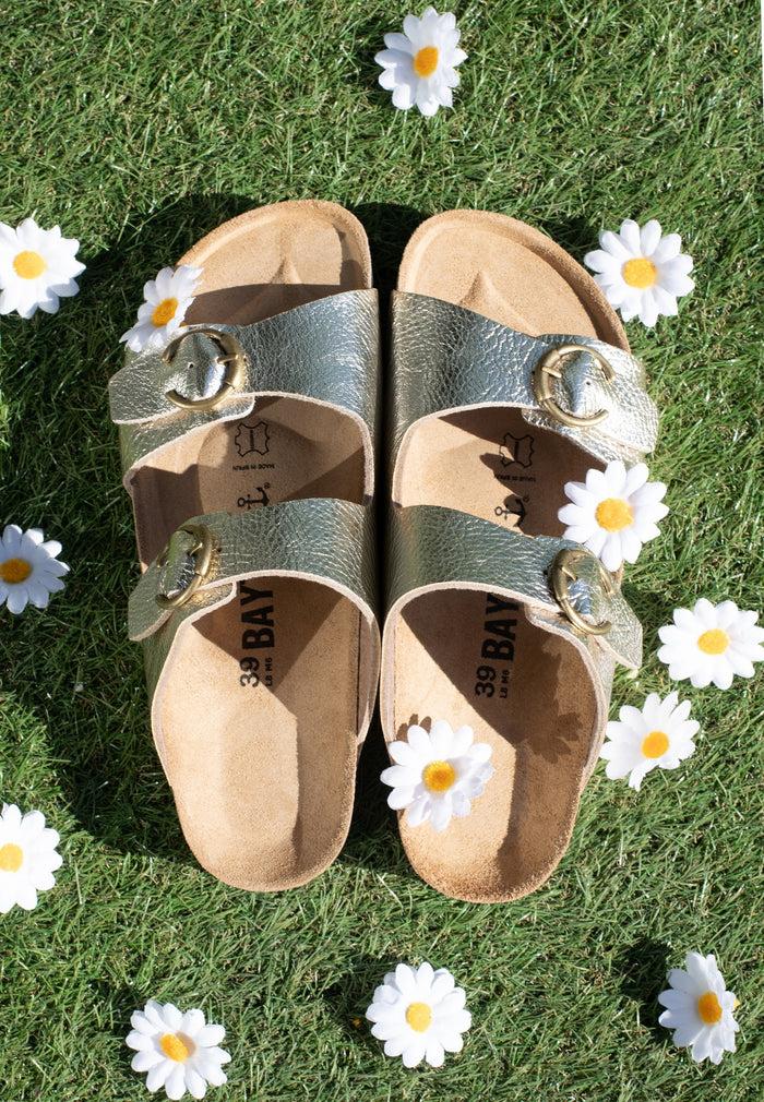 bayton Sandales 2 Brides Ilithyie Doré Bayton femme