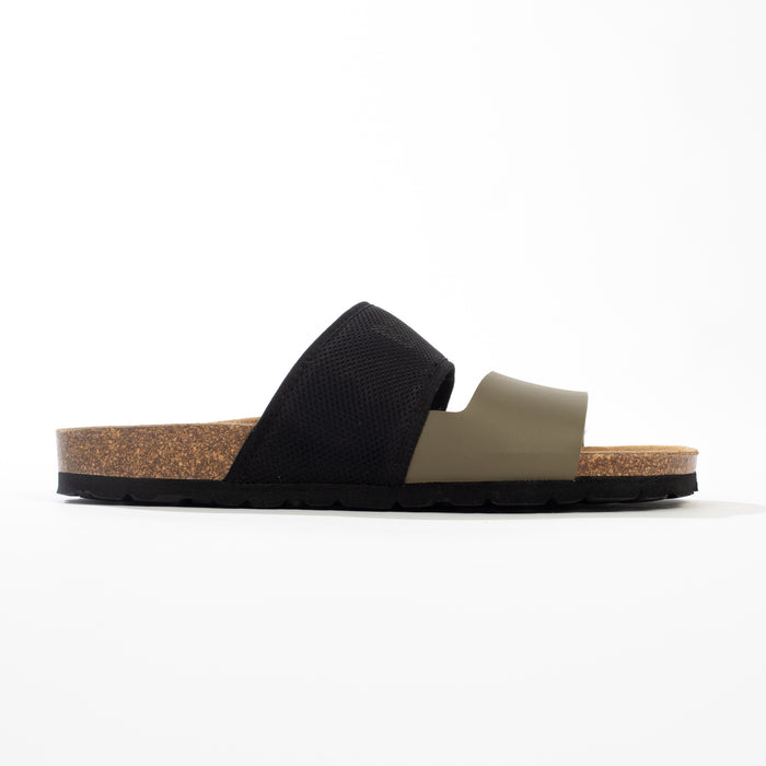 Bayton Sandales 2 Brides Sora Noir Et Kaki Bayton Homme