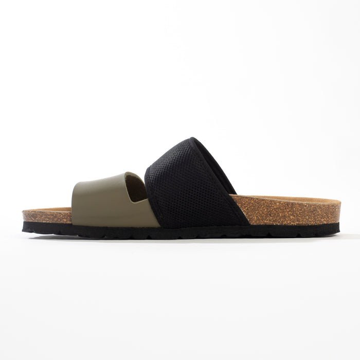 Bayton Sandales 2 Brides Sora Noir Et Kaki Bayton Homme