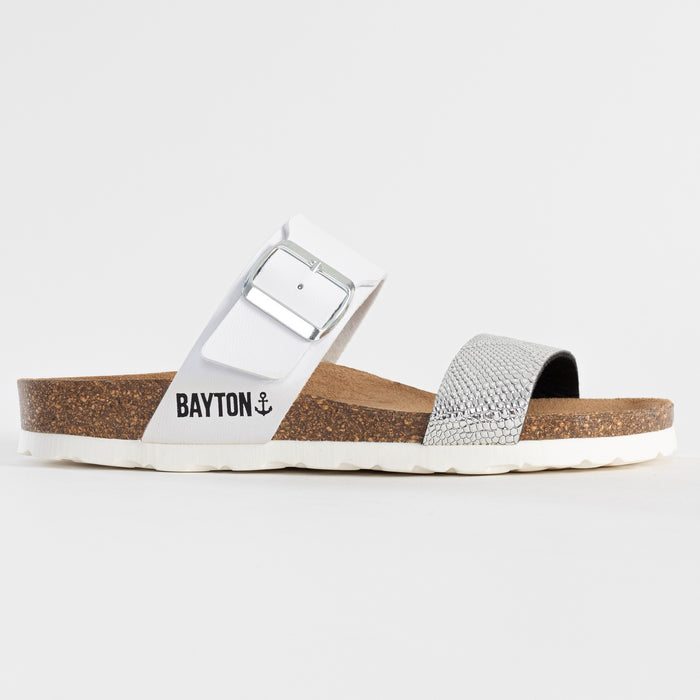 Bayton Sandales 2 Brides Valence Noir Et Fuschia Bayton Femme