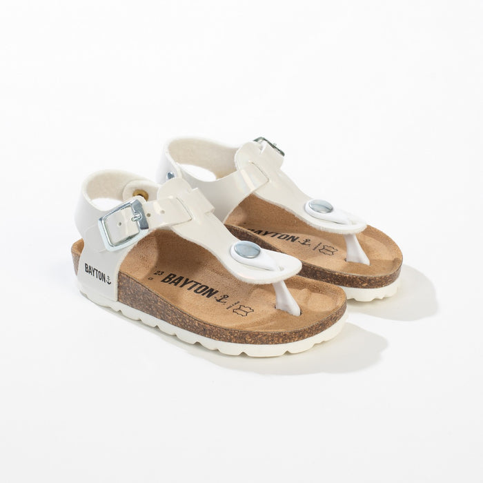bayton Sandales à Entre-Doigts Rhea Blanc Bayton enfant