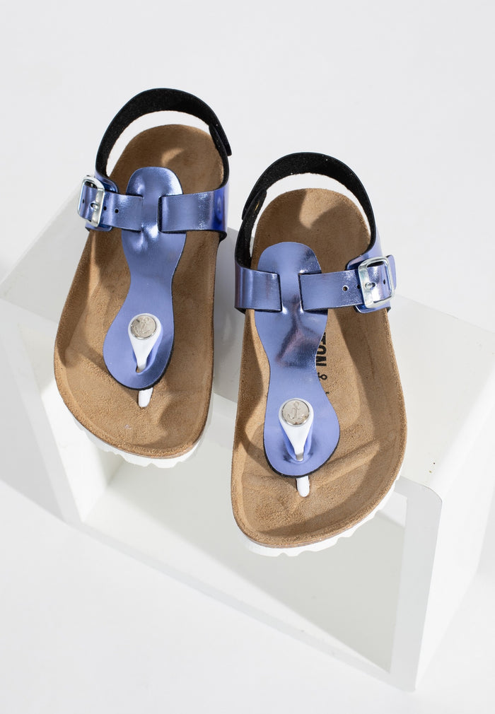 bayton Sandales à Entre-Doigts Rhea Bleu Metallic Bayton enfant