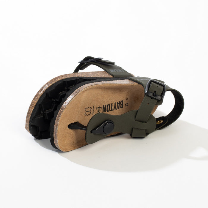 Bayton Sandales à Entre-Doigts Rhea Kaki Bayton Enfant