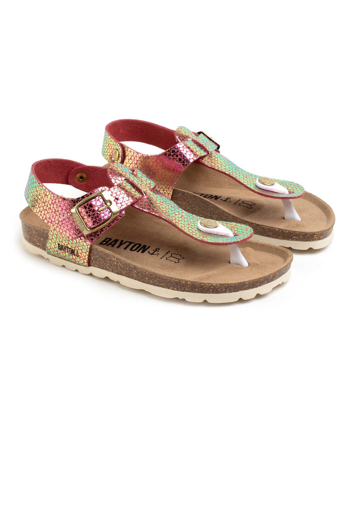 Bayton Sandales à Entre-Doigts Rhea Rose Metallic Bayton Enfant