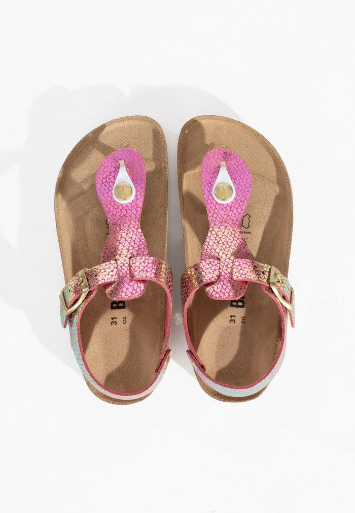 bayton Sandales à Entre-Doigts Rhea Rose Metallic Bayton enfant