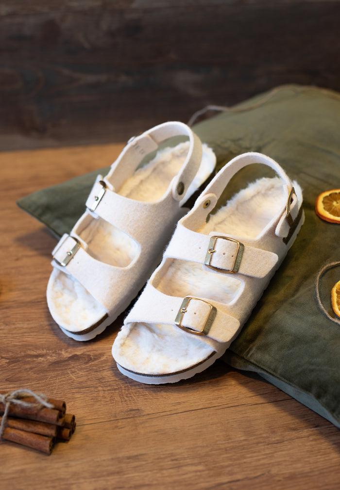 Bayton Sandales Achille Blanc Cassé Multi-Brides Bayton Femme