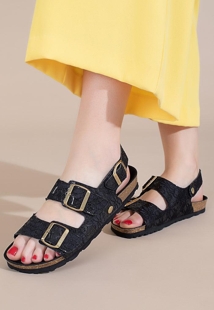 Bayton Sandales Achille Noir Multi-Brides Bayton Femme