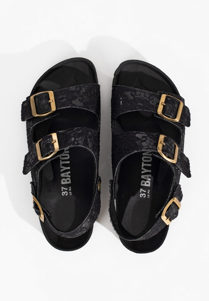 Bayton Sandales Achille Noir Multi-Brides Bayton Femme