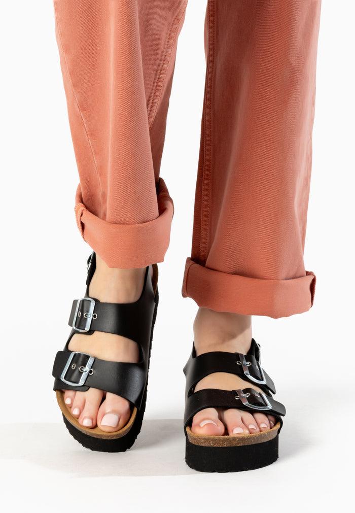 Bayton Sandales Achille Plus Noir à Plateforme Bayton Femme