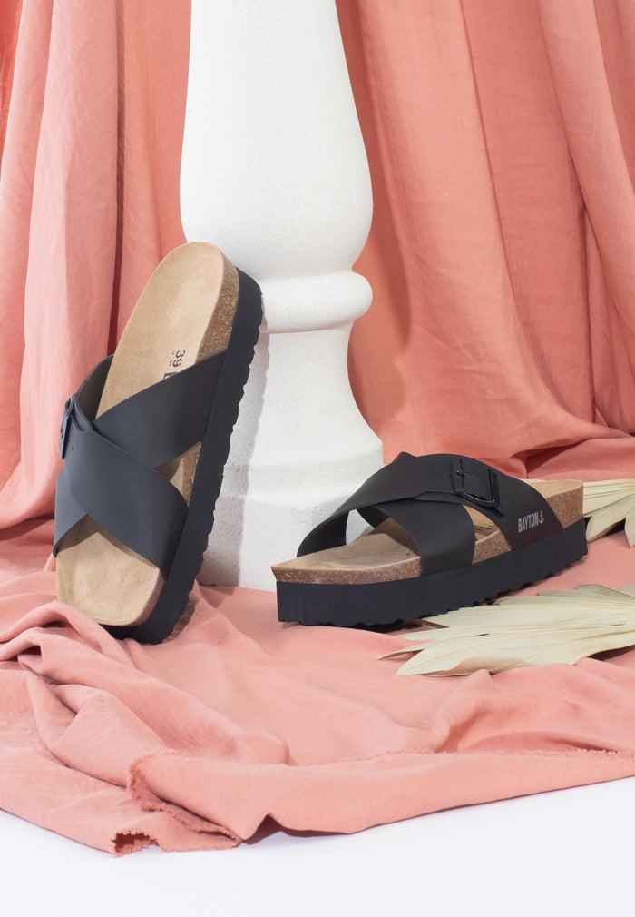 bayton Sandales Ajax Noir à Plateforme Bayton femme