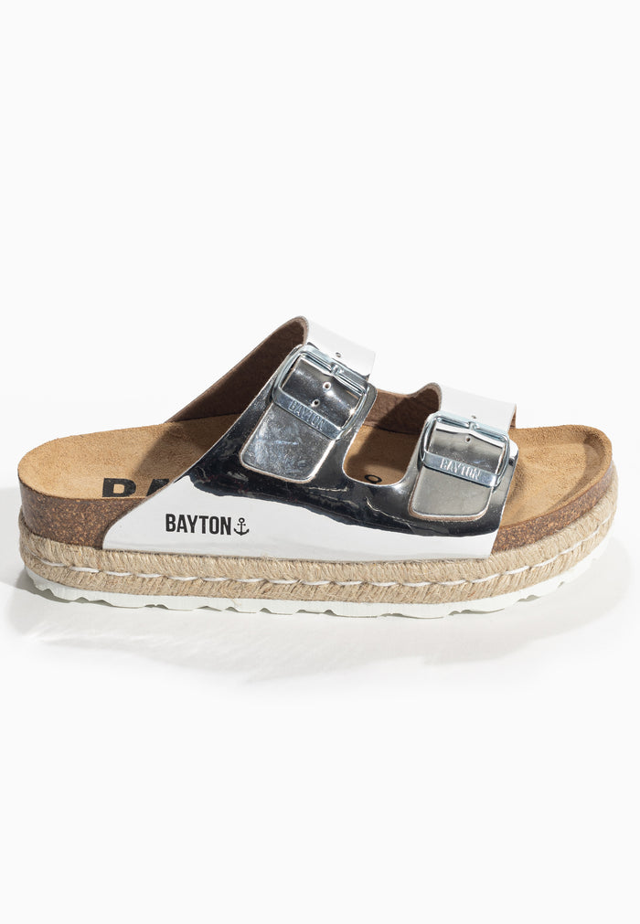 Bayton Sandales Alcee Argent à Plateforme Bayton Femme