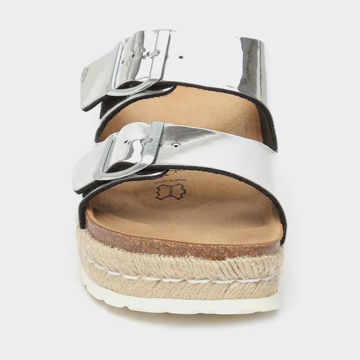 Bayton Sandales Alcee Argentées à Plateforme Bayton Femme