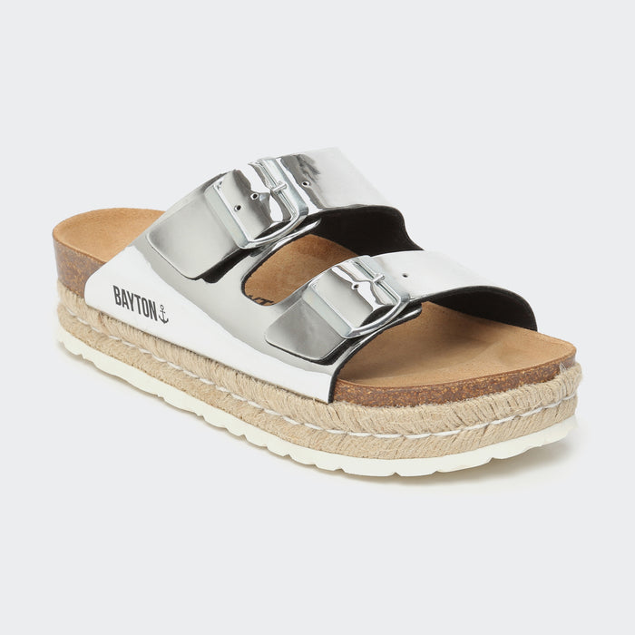 Bayton Sandales Alcee Argentées à Plateforme Bayton Femme