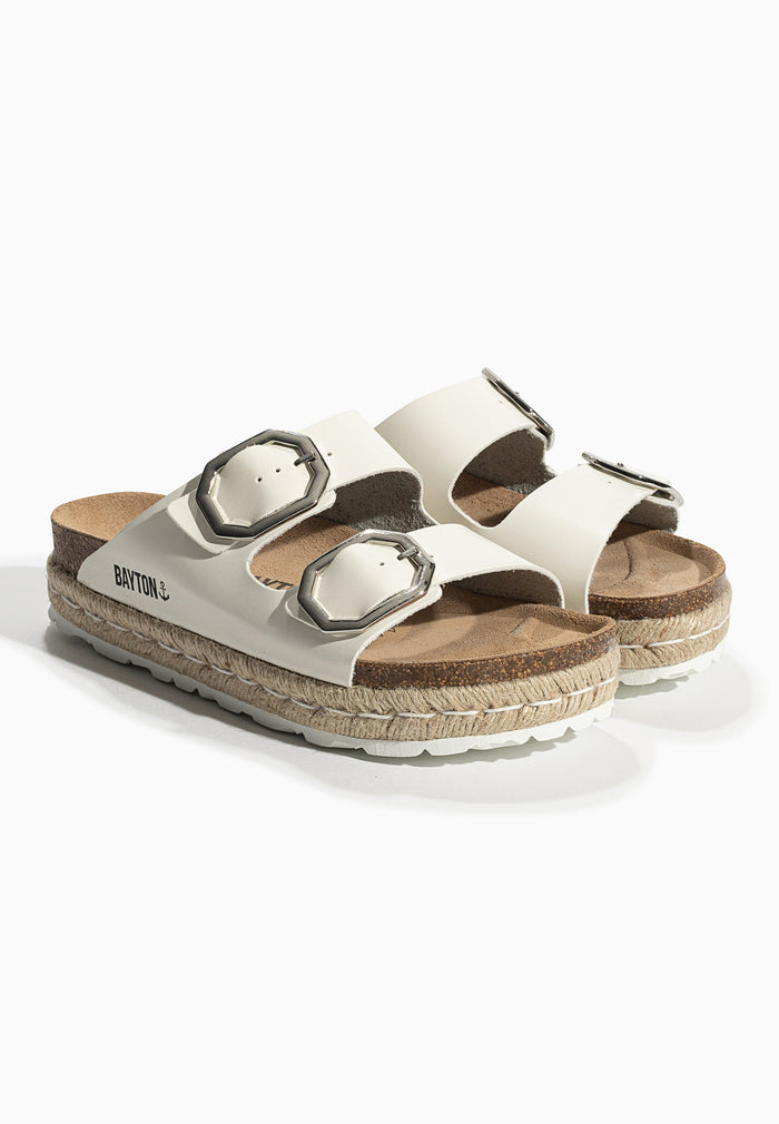 Bayton Sandales Alcee Blanc à Plateforme Bayton Femme