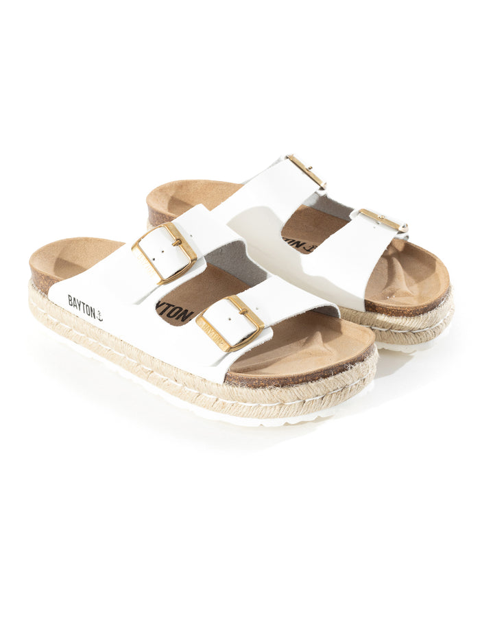bayton Sandales Alcee Blanc à Plateforme Bayton femme