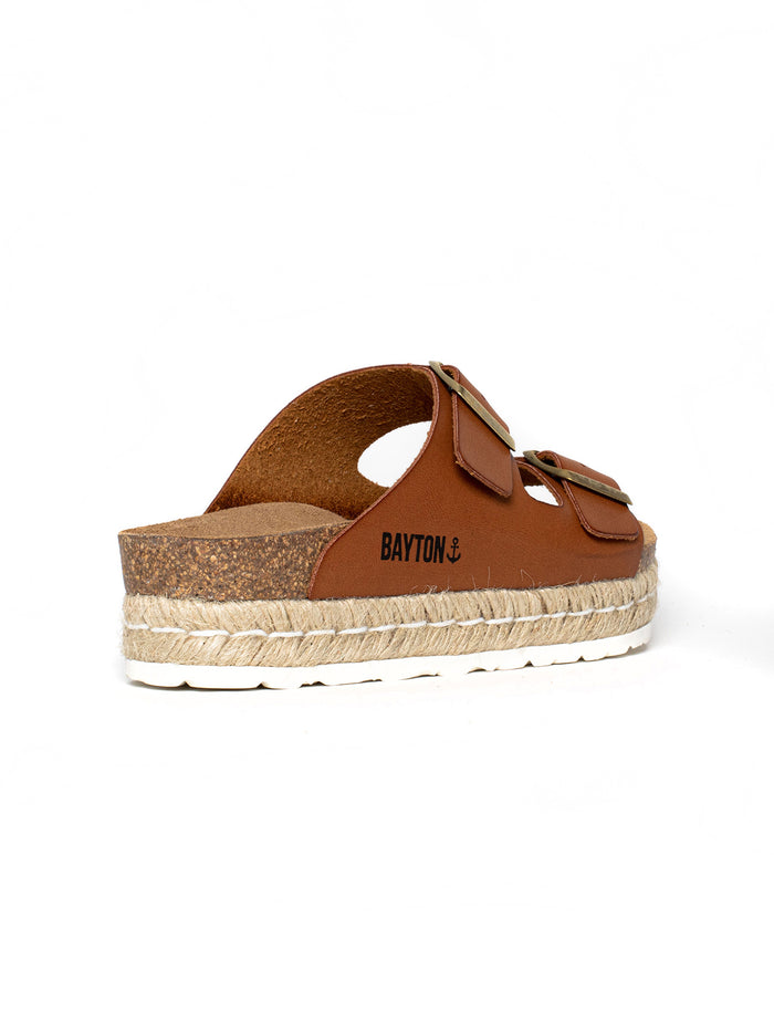 Bayton Sandales Alcee Camel à Plateforme Bayton Femme