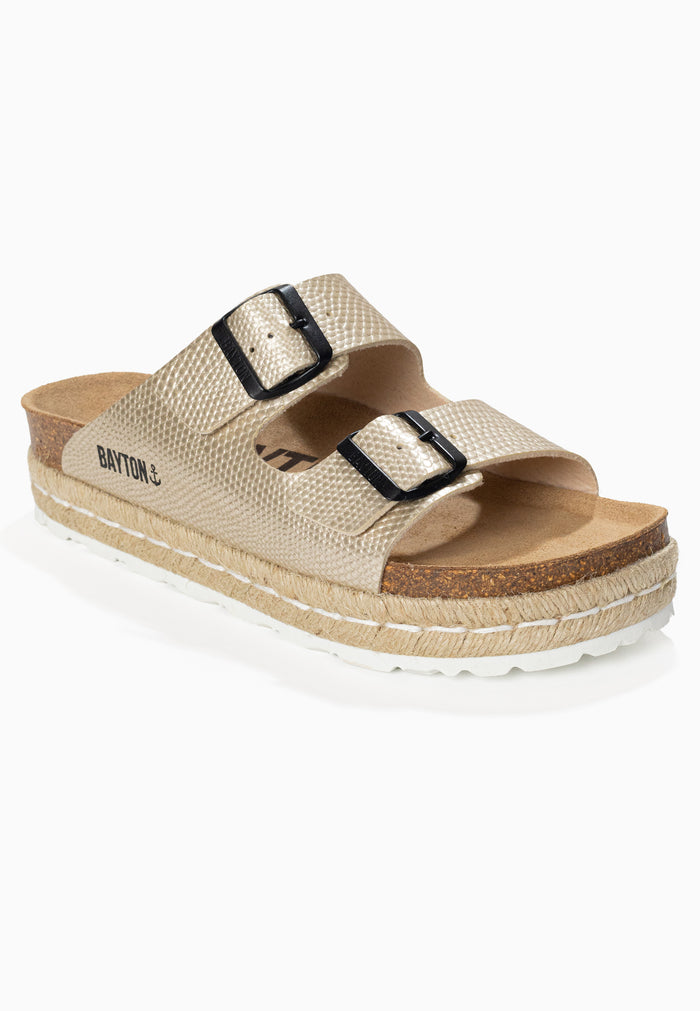 Bayton Sandales Alcee Doré à Plateforme Bayton Femme