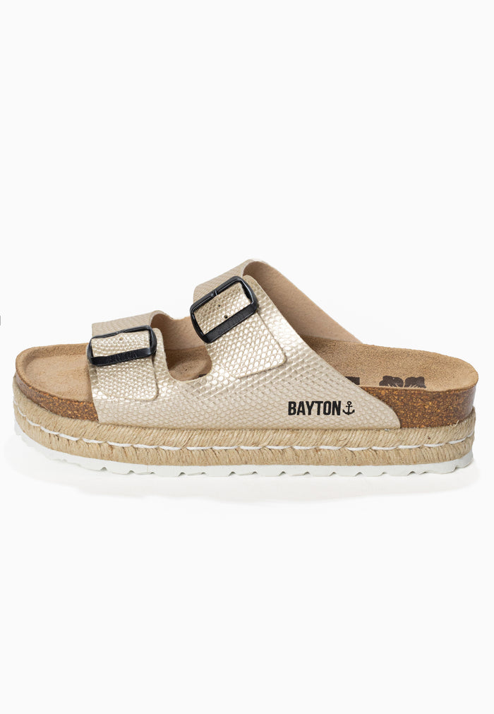 Bayton Sandales Alcee Doré à Plateforme Bayton Femme
