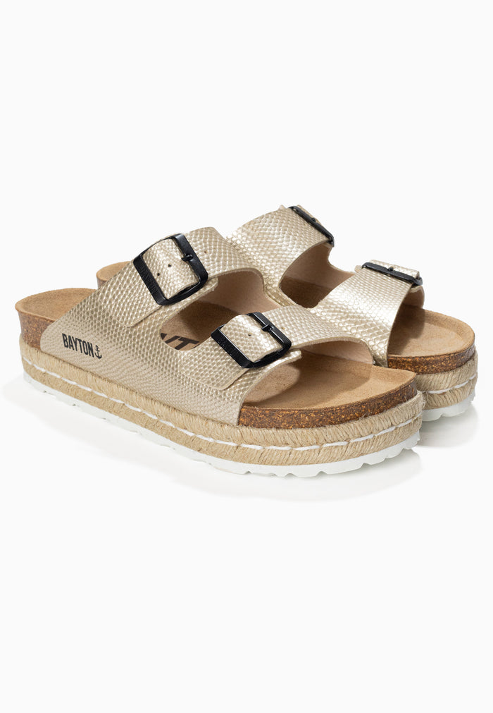 Bayton Sandales Alcee Doré à Plateforme Bayton Femme