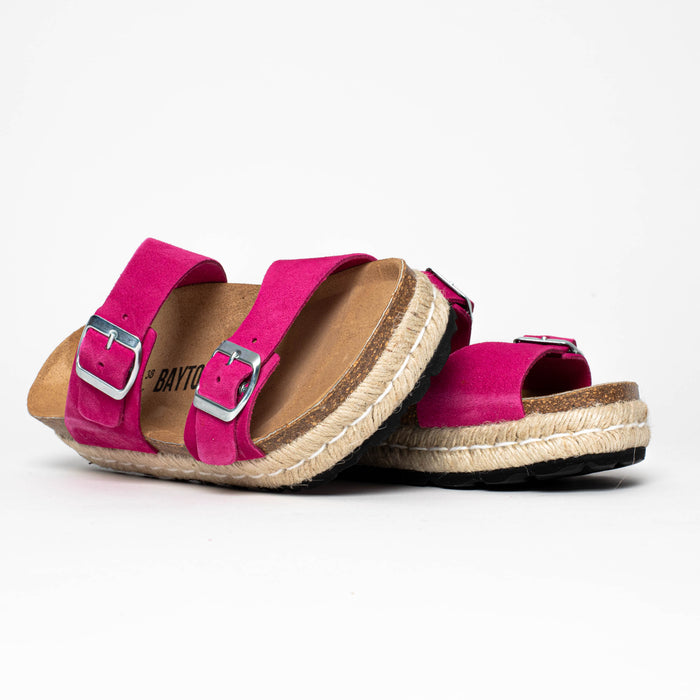 Bayton Sandales Alcee Fuschia à Plateforme En Cuir Suédé Bayton Femme