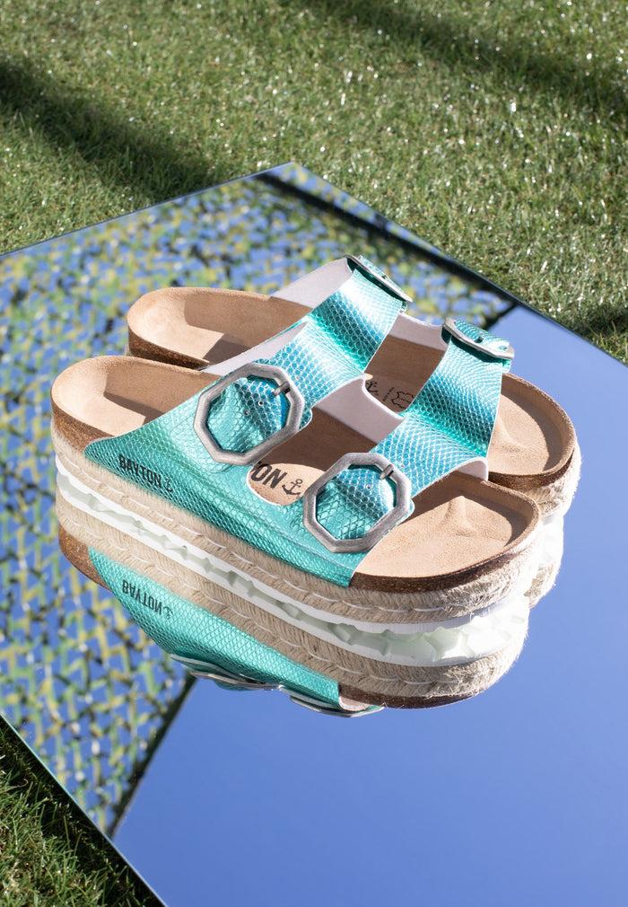 Bayton Sandales Alcee Menthe à Plateforme Bayton Femme