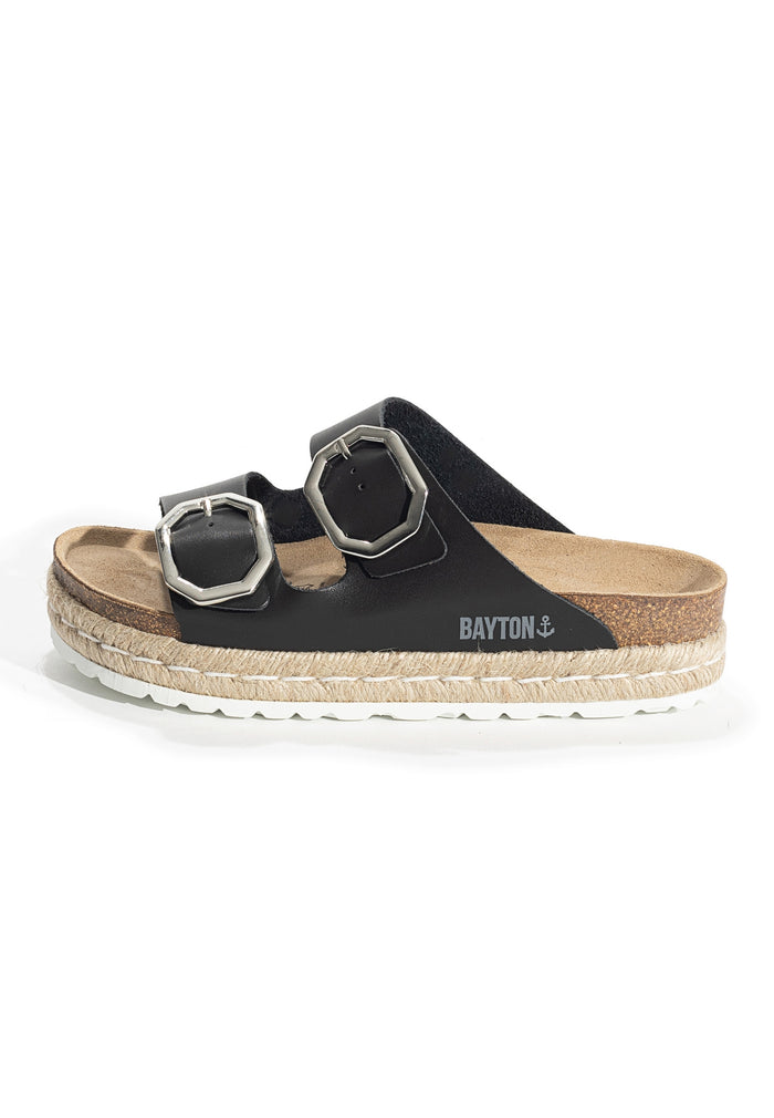 Bayton Sandales Alcee Noir à Plateforme Bayton Femme