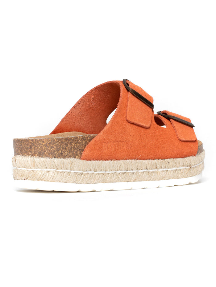 Bayton Sandales Alcee Orange à Plateforme En Cuir Suédé Bayton Femme