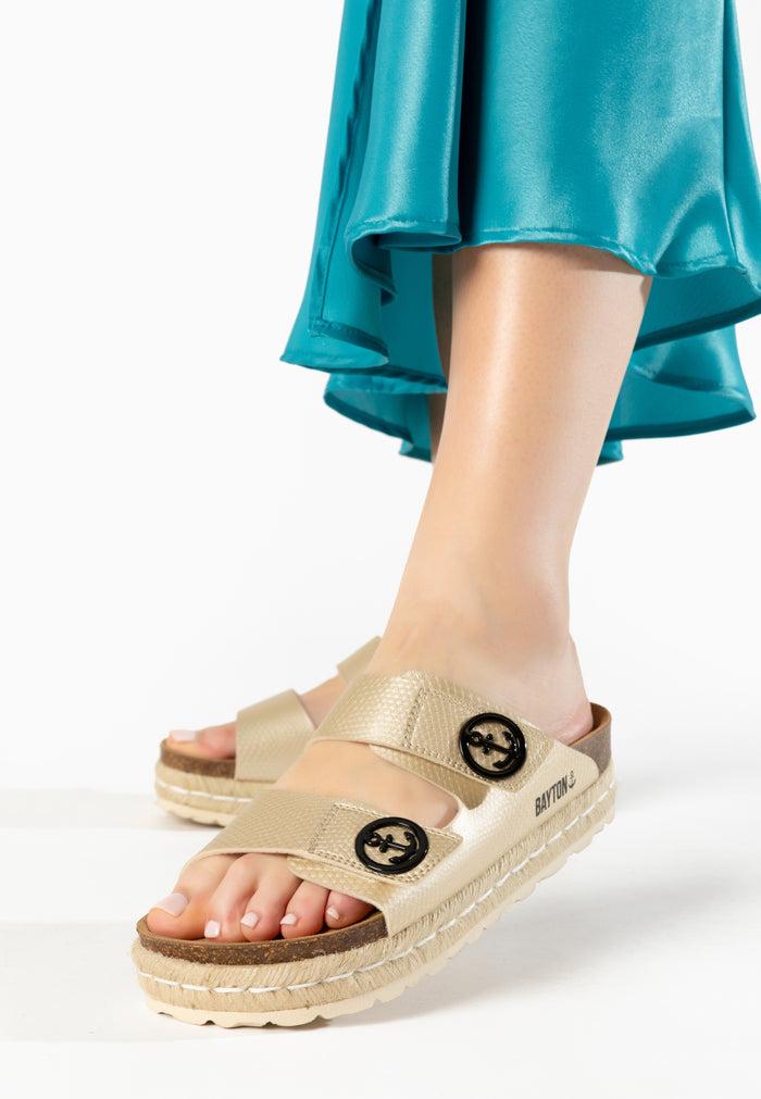 Bayton Sandales Alizee Doré à Plateforme Bayton Femme